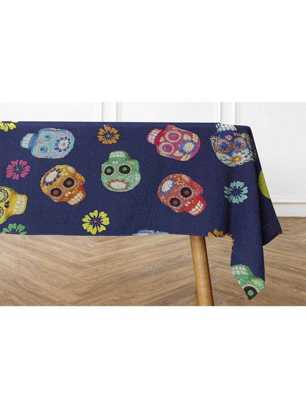 Osadia Handmade Blue Calavera Tablecloth